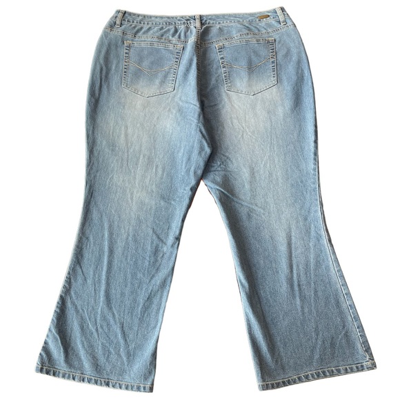 Slimming Look Boot Cut Stretch Jeans Gloria Vanderbilt Plus Size 18W Light Wash - Picture 8 of 16